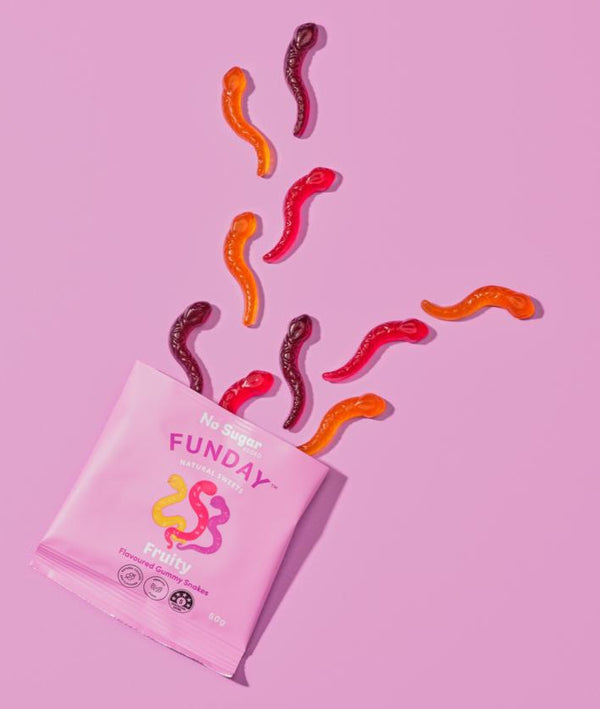 Fruity Gummy Snake 50g (12 BAGS IN EVERY BOX)