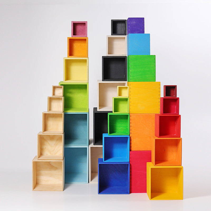 Large Set of Boxes Rainbow, Grimm's, KEKA TOYS