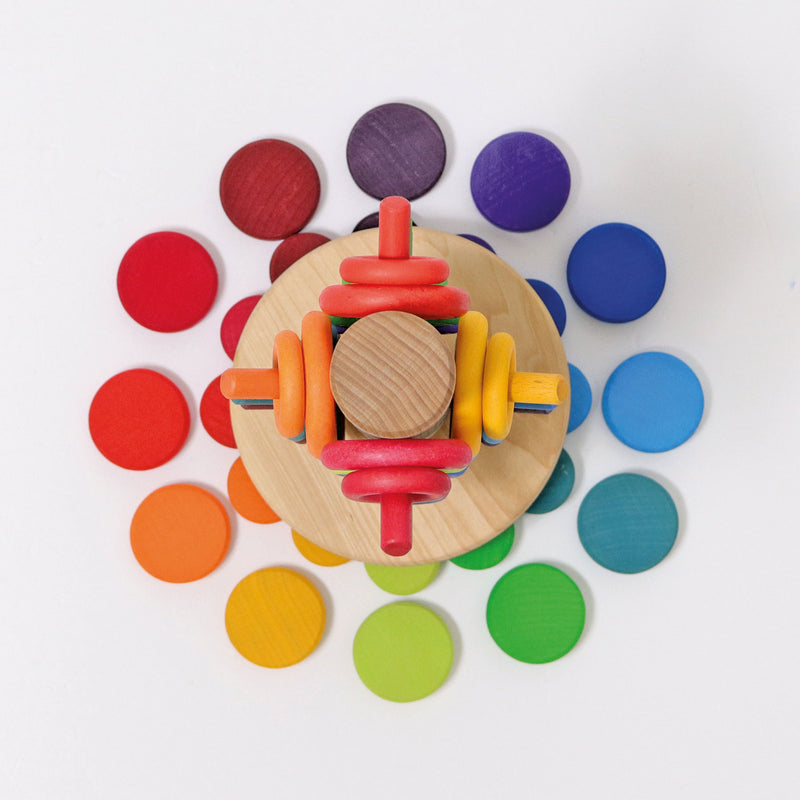 Wooden Rainbow Coins, Grimm's, KEKA TOYS