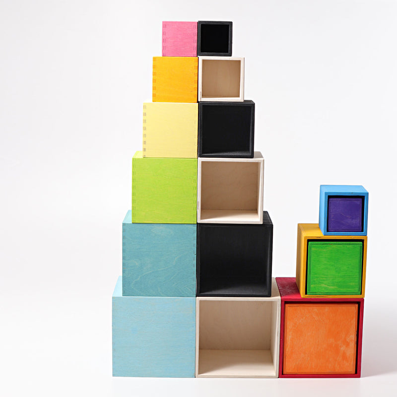 Large Set of Boxes Rainbow, Grimm's, KEKA TOYS