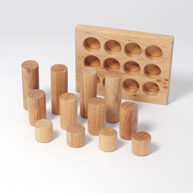 Grimm's - Stacking Game Small Natural Rollers - KEKA TOYS