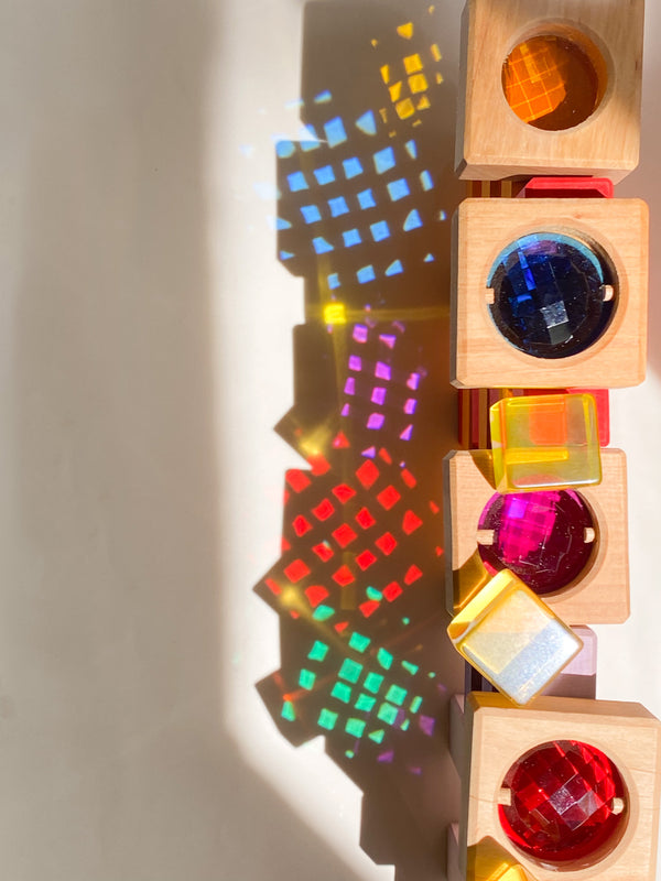 Transparent Coloured Cubes, Bauspiel, KEKA TOYS