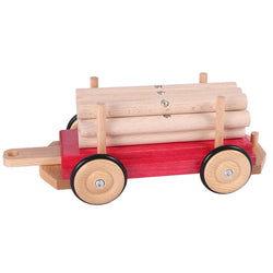 Long Timber Log Railway Carriage