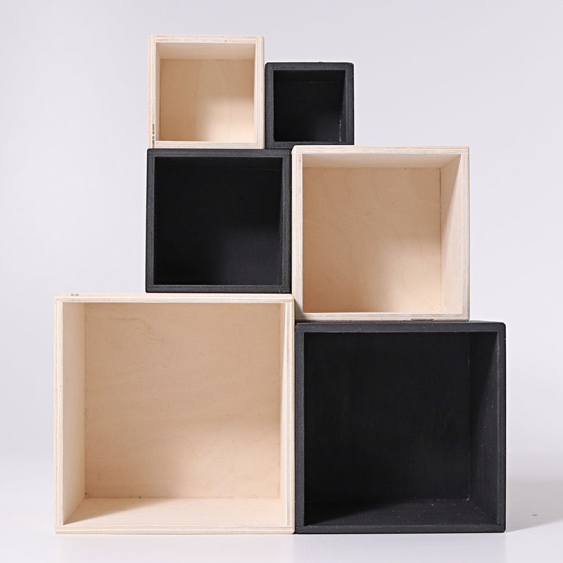 Large Monochrome Set of Boxes, Grimm's, KEKA TOYS