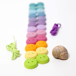 Wooden Buttons Pastel, Grimm's, KEKA TOYS